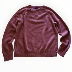 J.Crew Crewneck 100% Lambswool Knit Sweater Rust Orange Brown